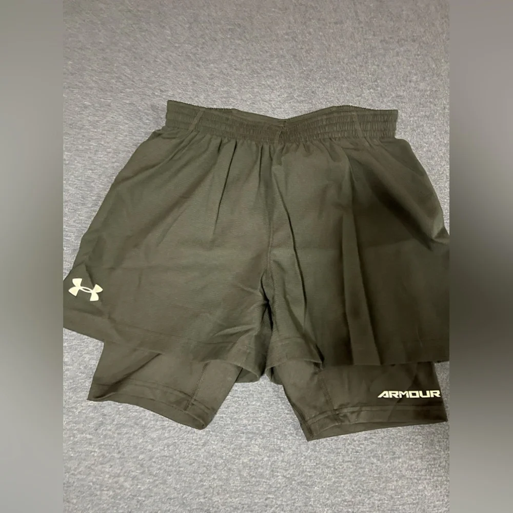 Under Armour Black Athletic Shorts with Inner Liner
